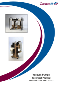 DentalEZ Vacuum Pumps - Technical manual