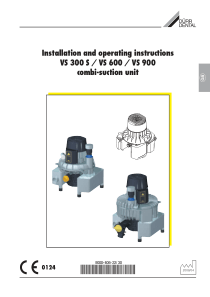 Durr VS-Series Dental Suction Unit - Installation and user manual
