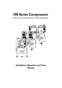 CustomAir 700-Series Compressor - User and maintenance manual