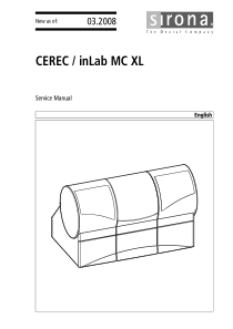 Sirona Cerec Dental Milling Machine - Service manual