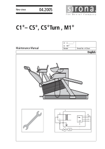 Sirona C5+ Dental Unit - Maintenance manual