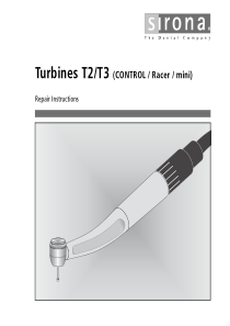 Sirona T2,T3 Turbine - Service manual