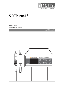 Sirona SiroTorque Motor - Service instruction