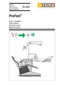 Sirona ProFeel+ Dental Unit - Service manual