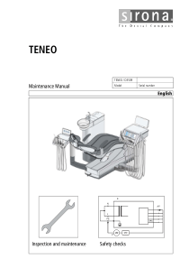 Sirona Teneo Dental Unit - Maintenance manual