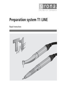 Sirona Preparation System T1 Dental Handpiece - Service manual