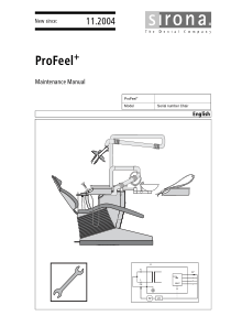 Sirona ProFeel+ Dental Unit - Maintenance manual