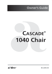 A-Dec Cascade 1040 Dental Chair - User manual