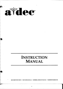 A-Dec 3420 - Instruction manual