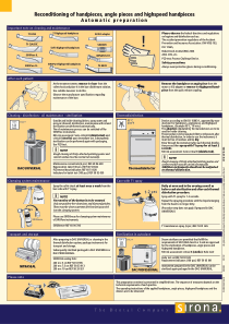 Sirona Handpiece - Cleaning instruction