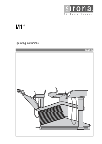 Sirona M1+ Dental Unit - User manual