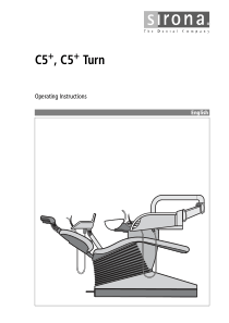 Sirona C5+ Dental Unit - User manual