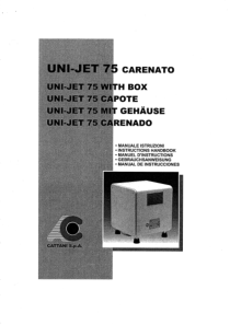 Cattani Uni-Jet 75 - User manual
