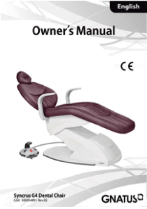 Gnatus Syncrus G4 Dental Chair - User manual