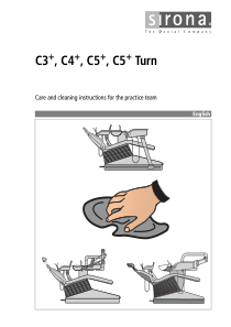 Sirona C3+ Dental Unit - Cleaning instructions