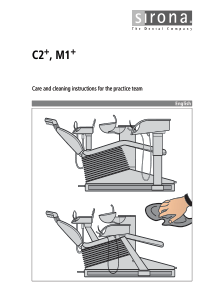Sirona M1+ Dental Unit - Cleaning manual