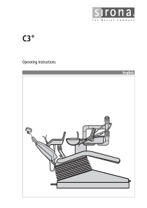Sirona C3+ Dental Unit - User manual
