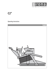 Sirona C2+ Dental Unit - User manual