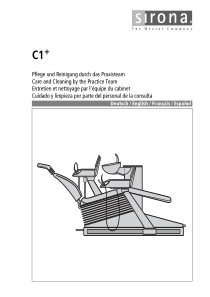 Sirona C1+ Dental Unit - Cleaning instructions