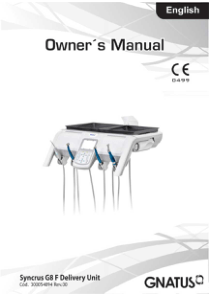Gnatus Syncrus G8 F Delivery Unit - User manual
