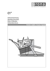 Sirona C1+ Dental Unit - User manual