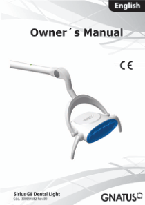 Gnatus Sirius G8 Dental Light - User manual