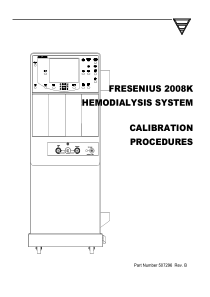 Fresenius 2008 Hemodialysis System - Calibration procedures