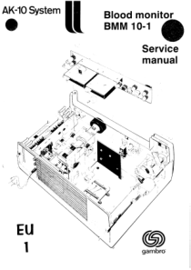 Gambro_AK-10_Blood_Monitor_-_Service_manual