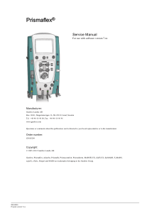 Gambro Prismaflex Dialysis - Service manual
