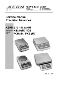 Kern 572, 573 Precision Balance - Service manual