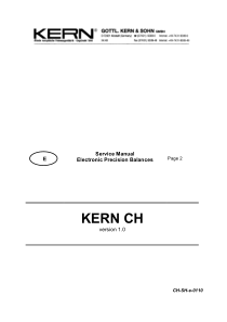 Kern CH Hanging Balance - Service manual