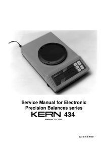Kern 434 Precision Balance - Service manual