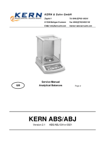 Kern ABS-ABJ Analytical Balances - Service manual