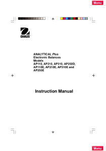 Ohaus_Analytical_AP_-_Instruction_manual