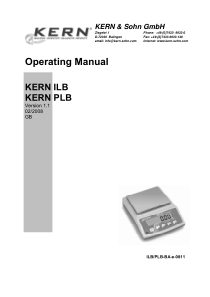 Kern ILB, PLB Platform Balance - User manual