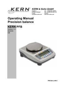Kern PFB Precision Balance - User manual
