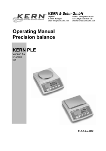 Kern PLE - User manual