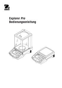 Ohaus Balance Explorer - Bedienungsanleitung