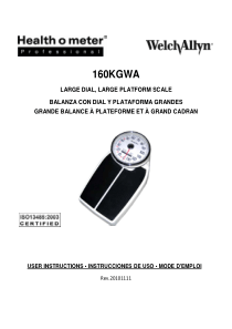 Welch Allyn Platform Scale 160KGWA - User manual (en,es,fr)