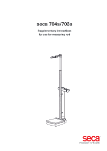 Seca 703s, 704s Scale - User manual