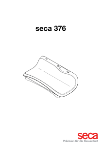 Seca 376 Infant Scale - User manual