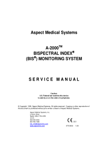 Aspect_Medical_A-2000_Monitoring_System_-_Service_manual