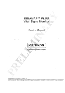 Critikon_Dinamap_Plus_Vital_Signs_Monitor_-_Service_manual