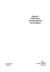 Criticare 8100 Vital Signs Monitor - Service manual