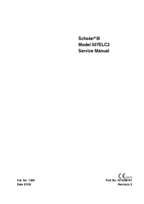 Criticare Scholar 3 Monitor - Service manual