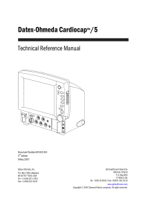 Datex Ohmeda Cardiocap -5 - Service manual (2007)