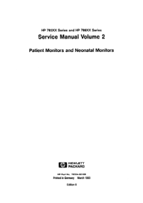 HP 783xx, 788xx Patient Monitor - Service manual 2
