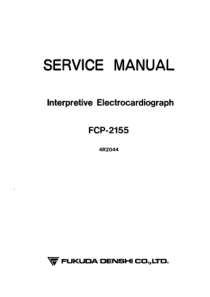 Fukuda Denshi FCP-2155 ECG - Service manual