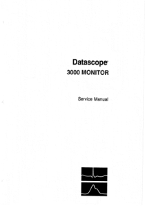Datascope 3000 Monitor - Service manual