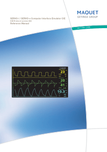 Maquet Servo -i Computer Interface Emulator - Reference manual
